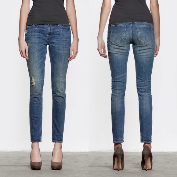 ALL SAINTS Hartford Ashby Distressed Low Rise Skinny Jeans - Picture 1 of 8